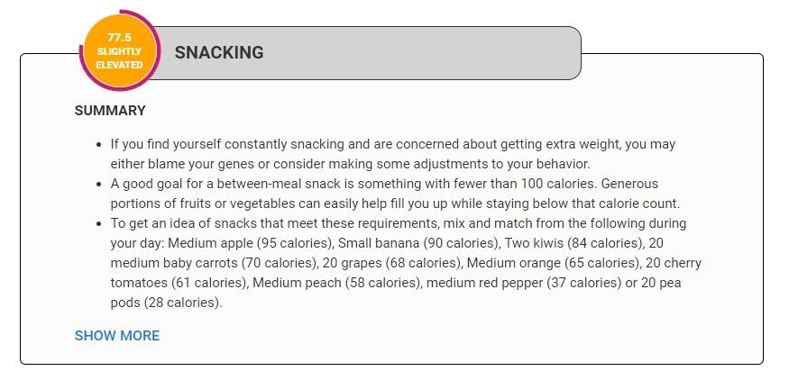 weight loss dna testing